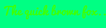 Image with Font Color 41FF00 and Background Color 00FF83